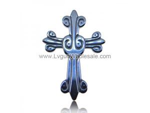 New Hematite Cross Pendant 32x50mm